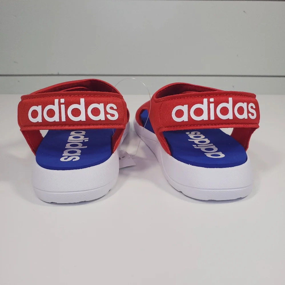 13K Adidas Comfort Sandal C Red Blue White Kids Size 13K